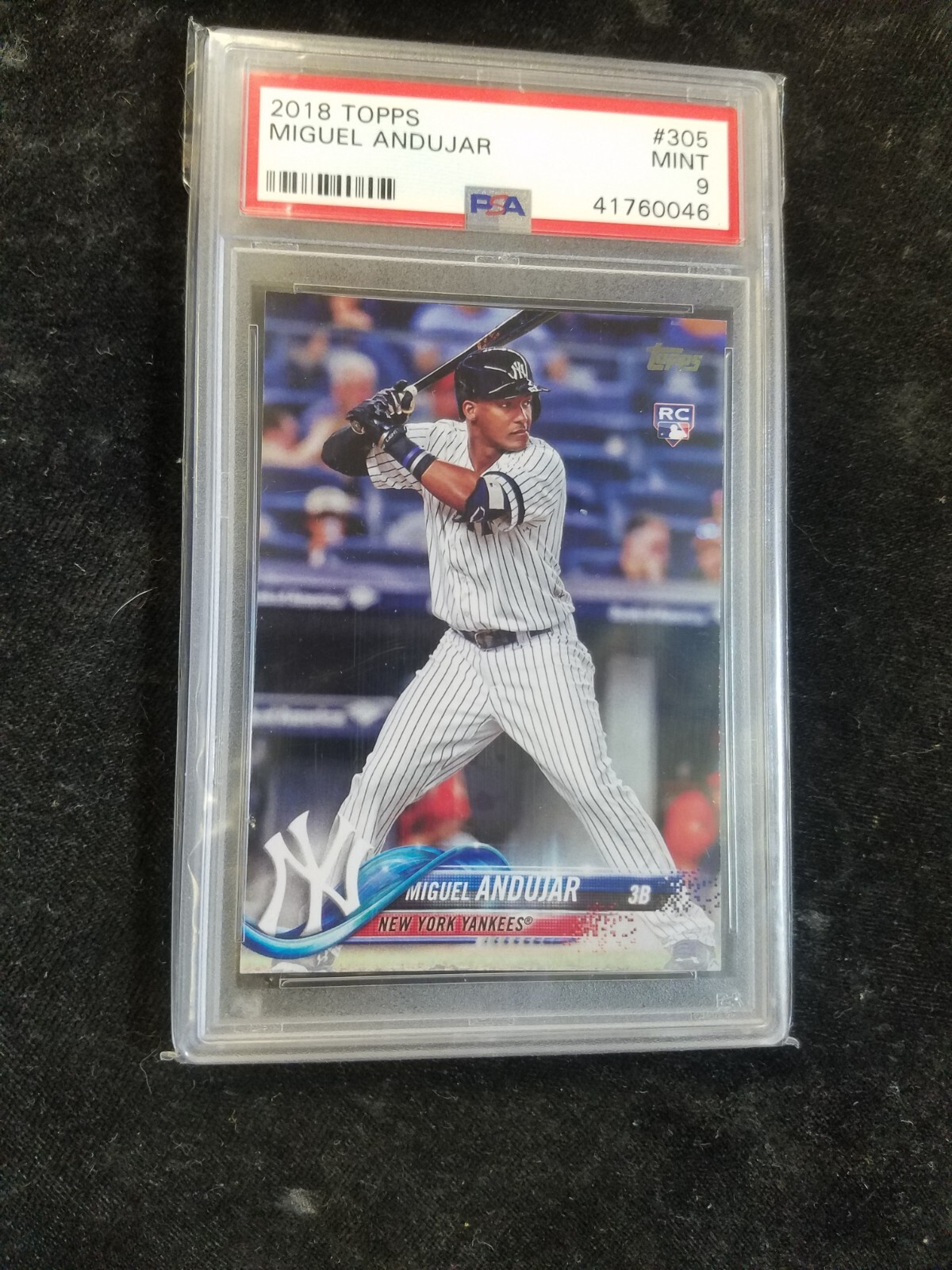 2018 Topps Miguel Andujar New York Yankees PSA Mint 9 Card #305