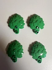 LEGO Lot Of 4 Bright Green Leaves Leaf Tree Lego Plant 