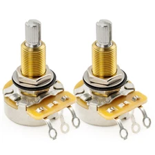 CTS 450 2Pcs A500K Split Long Shaft Guitar Bass Pots Audio Taper Potentiometers