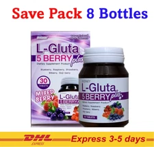 8X L-Gluta 5 Berry Whitening Skin Anti-Aging Reduce Acne Scar & Dark Spot