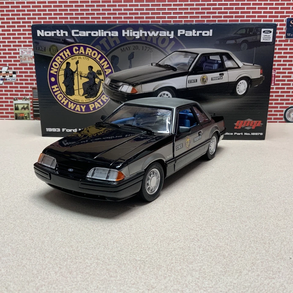 1/18 GMP 1993 Ford Mustang 5.0 SSP North Carolina Highway Patrol In Stock 18976 - Image 3 of 4