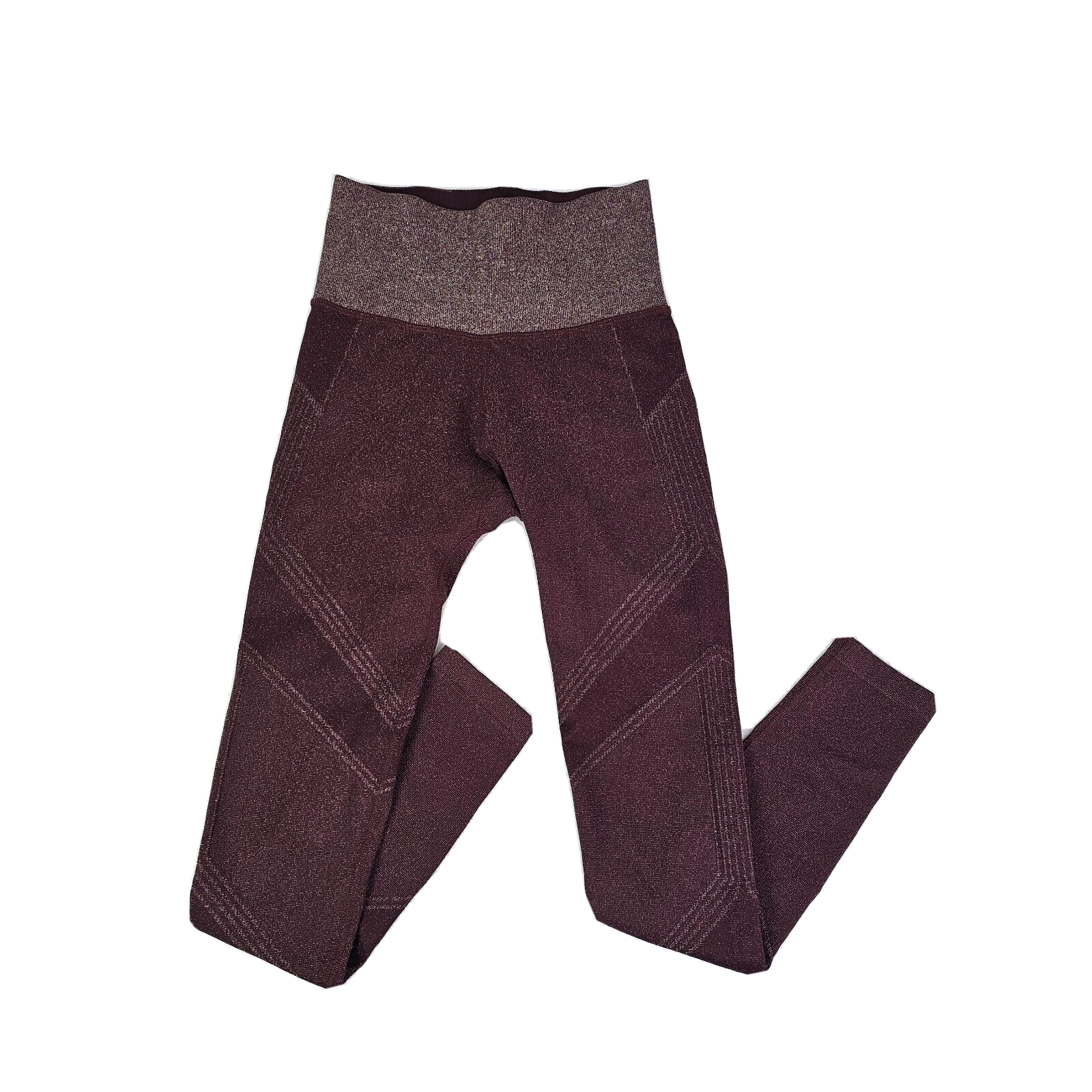 ALTRA Legging Athleta donna XS viola crepuscolo stretti viola scuro scintillante vita alta
