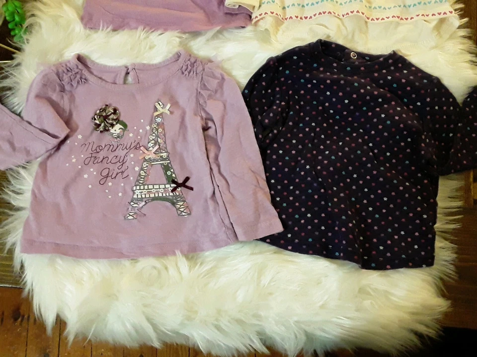 Lote de 4 Camisas JUMPING BEANS & Misceláneas Talla 12M Camiseta Prendas para el torso Bebé Niña Foto 4 de 4