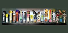 18 BEER TAP HANDLE DISPLAY  WALL MOUNTED BLAC...