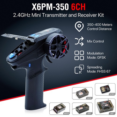 DUMBORC X6PM-350 RC Transmitter w/ Receiver BL3F/X6FG/X6FP/X4FMG 2.4GHZ 6CH Gyro - Picture 2 of 17