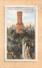 Cava di porfido con torre sul Rochlitzerberg Sassonia cartolina AK 1912
