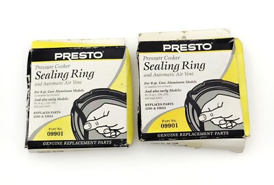 #ad Presto 09901 Lot of 2 Pressure Canner Sealing Rings No Vents or Plugs Open Box $15.50