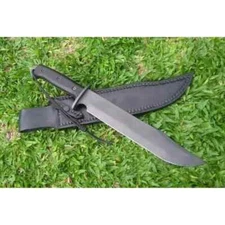 CUSTOM HANDMADE CARBON STEEL FULL TANG HUNTING SURVIVAL BOWIE W/MICARTA HANDLE