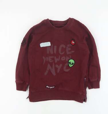 Matalan Jungen Sweatshirt rot Baumwollmischung Größe 3-4 Jahre
