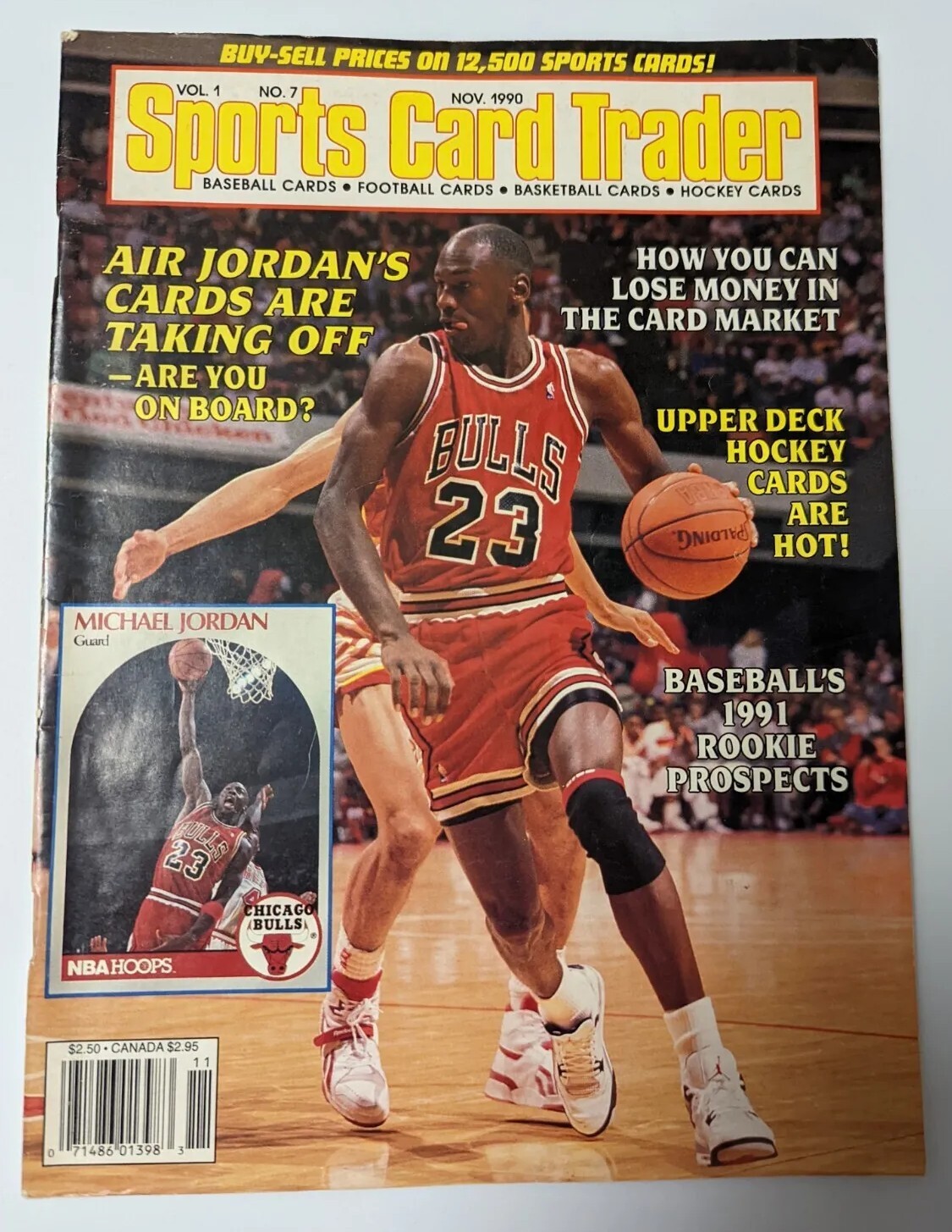 Michael Jordan Sports Card Trader Magazine (Nov 1990, Vol. 1 No. 7