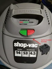 NEW Genuine ON/OFF Rocker Switch ShopVac Switch Underneath R/G Push Shop Vac