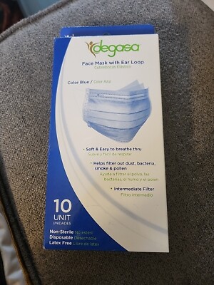 Degasa Face Mask With Ear Loop Color Blue 10 Unit