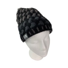 The North Face Adult Unisex Wool Blend Winter Beanie Hat Gray Black
