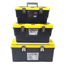 NEW Large Heavy Duty Tool Box Boxes With Metal Clips & Parts Organiser Tote Tray
