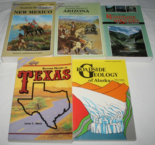 9 Roadside Geology & History books Texas Arizona New Mexico Colorado