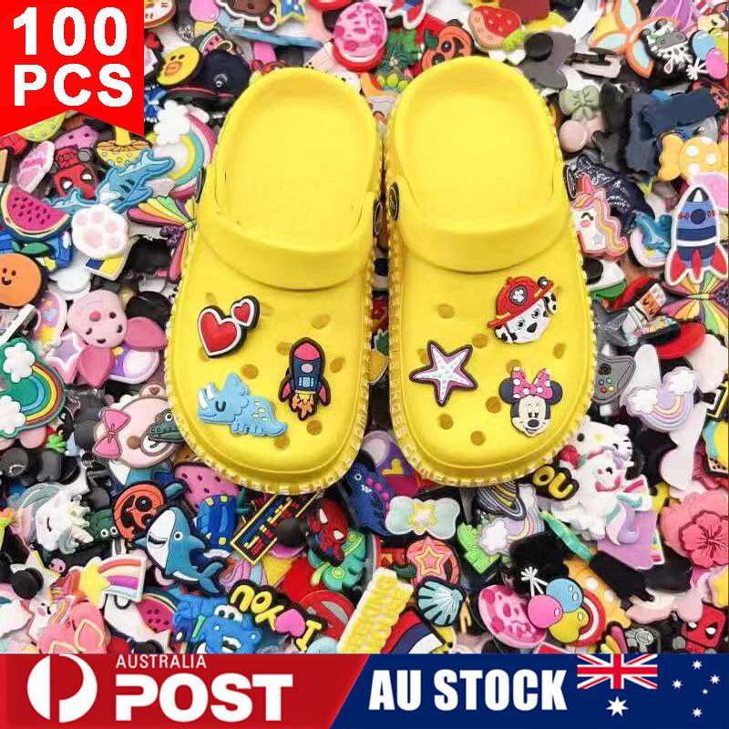 Mixed 100Pcs Random Cute PVC Shoes Charms Decor Gifts For Croc And Jibbitz eBay