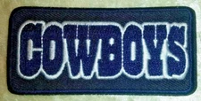 Dallas Cowboys Name 3" Iron On Embroidered Patch ~Free Tracking!
