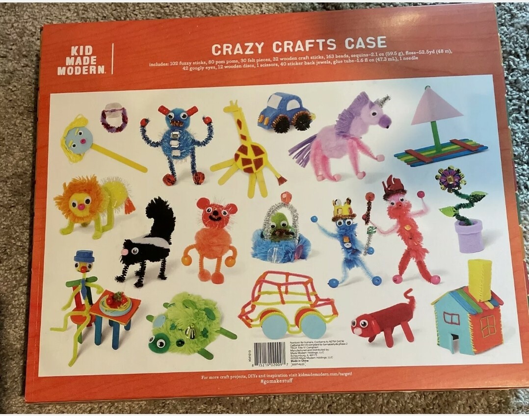 CRAZY CRAFTS CASE - 1000 Pieces by Kid Made Modern Art Kit - FREE ...