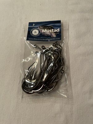 S035 Mustad 25 Stück Angelhaken 2x Strong Wide Bend Jig 32824 9/0 - Neu und OVP