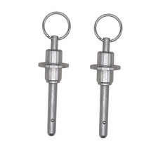 Vite 2pcs Double-Acting Ball Locking Pins, SS304 Push 1/4" x 2" 6.3x51mm 