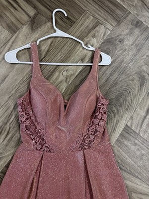 City Triangles Juniors' Sleeveless Glitter Ball Gown Rose Fashion Size 7 |  eBay