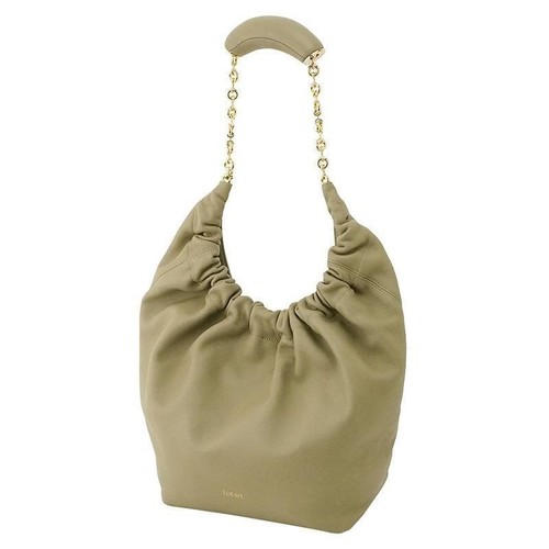 LOEWE Squeeze Medium Shoulder Bag A914Q37X01 Leather Authentic Used