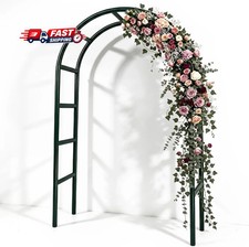 RUBFAC 7.8ft Garden Arch, Metal Trellis for Climbing Plants Outdoor