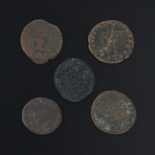 Ancient Coins Roman Artifacts Figural Mixed Lot of 5 B8072