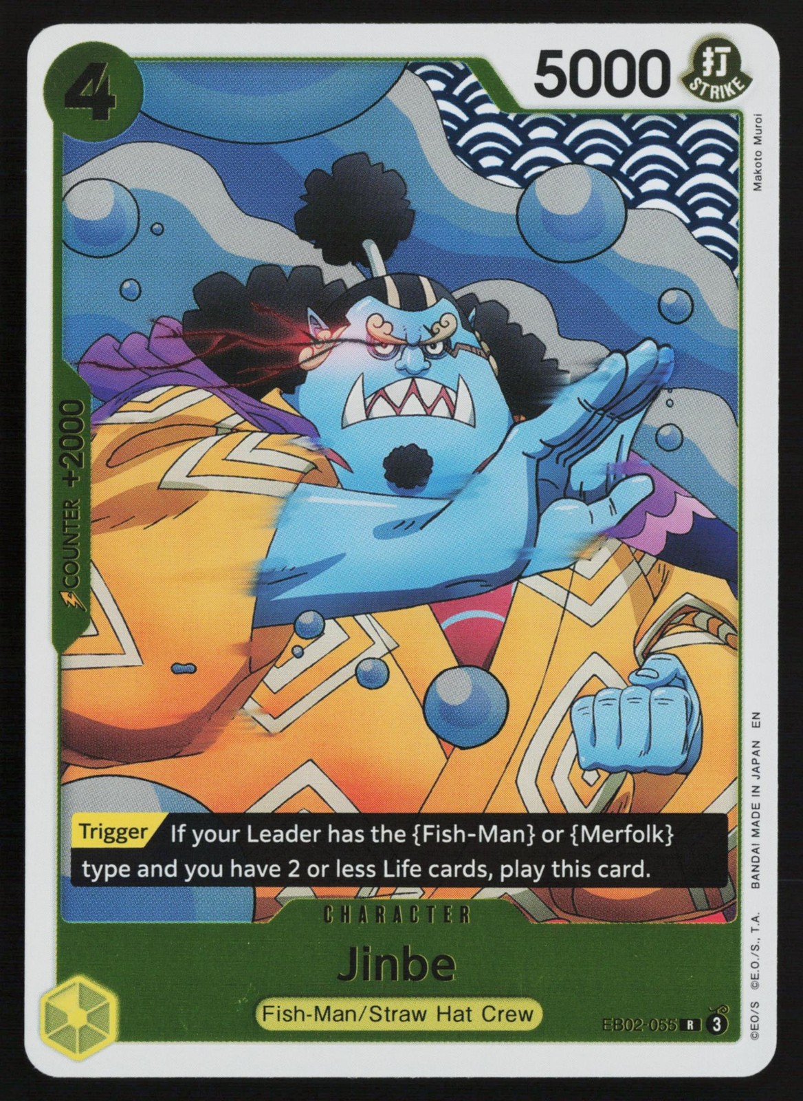 Jinbe EB02-055 Rare Extra Booster: Anime 25th Collection One Piece Foil NM
