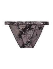 Victoria's Secret PINK Seamless String Bikini Panty Dark Charcoal Tie Dye