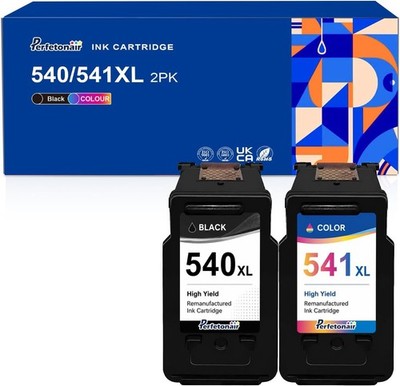 540XL & 541XL kompatible Tintenpatronen - für Canon - Schwarz & Farbe - 2er Pack