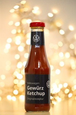 6x Original Volkswagen Gewürz Ketchup 500ml Flaschen ZDK259101 Develey Curry