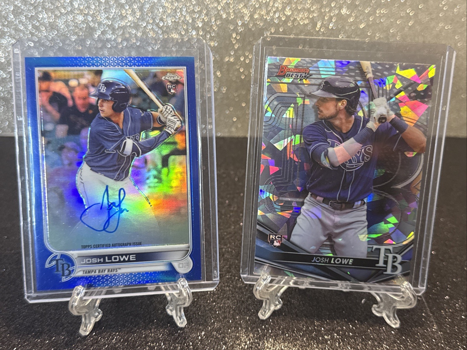 2022 Topps Chrome - Rookie Autographs Josh Lowe #RA-JL Blue Refractor /150 (AU,