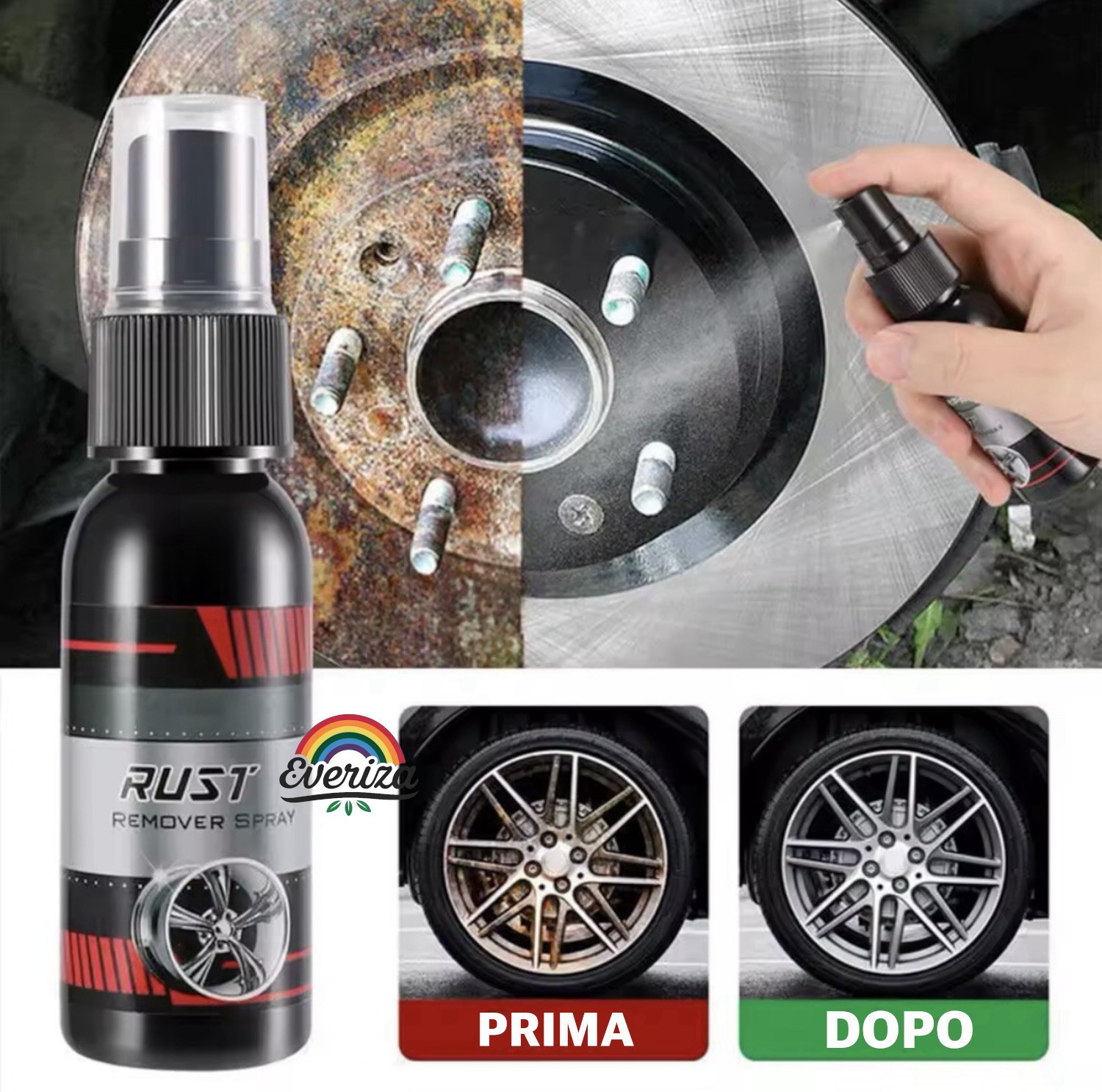 Spray Antiruggine Professionale Metallo 100ml - Pulizia Dischi Freno