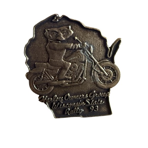 Harley-Davidson 1993 Wisconsin State Rally Badger Pin Bronze