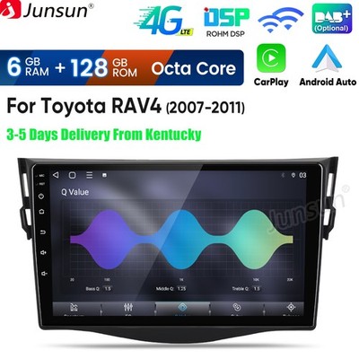 For Toyota RAV4 07-2011 CarPlay 6+128G Android15 8Core Car Stereo Radio GPS Navi