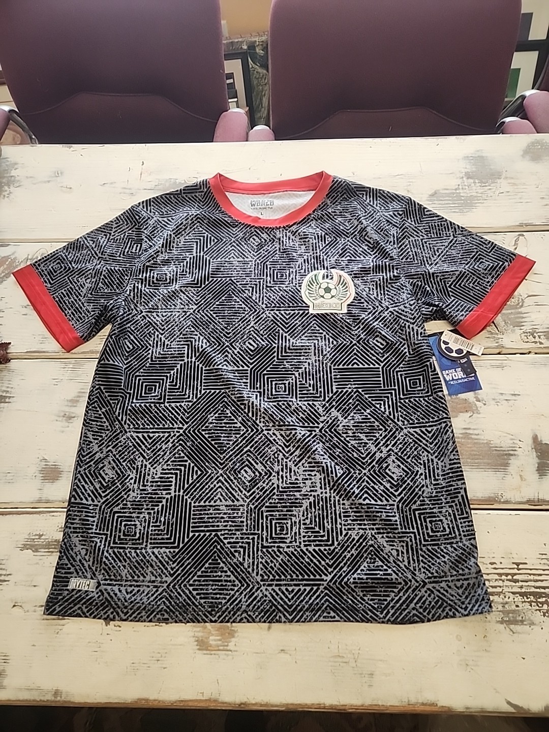 Game of the World Men's DRYTEC Mexico Soccer Jersey Size Large NWT