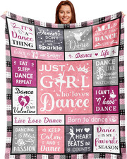 Dance Recital Gifts for Girls Blanket 60"X50", Dancer Gifts, Gifts for Dancers,