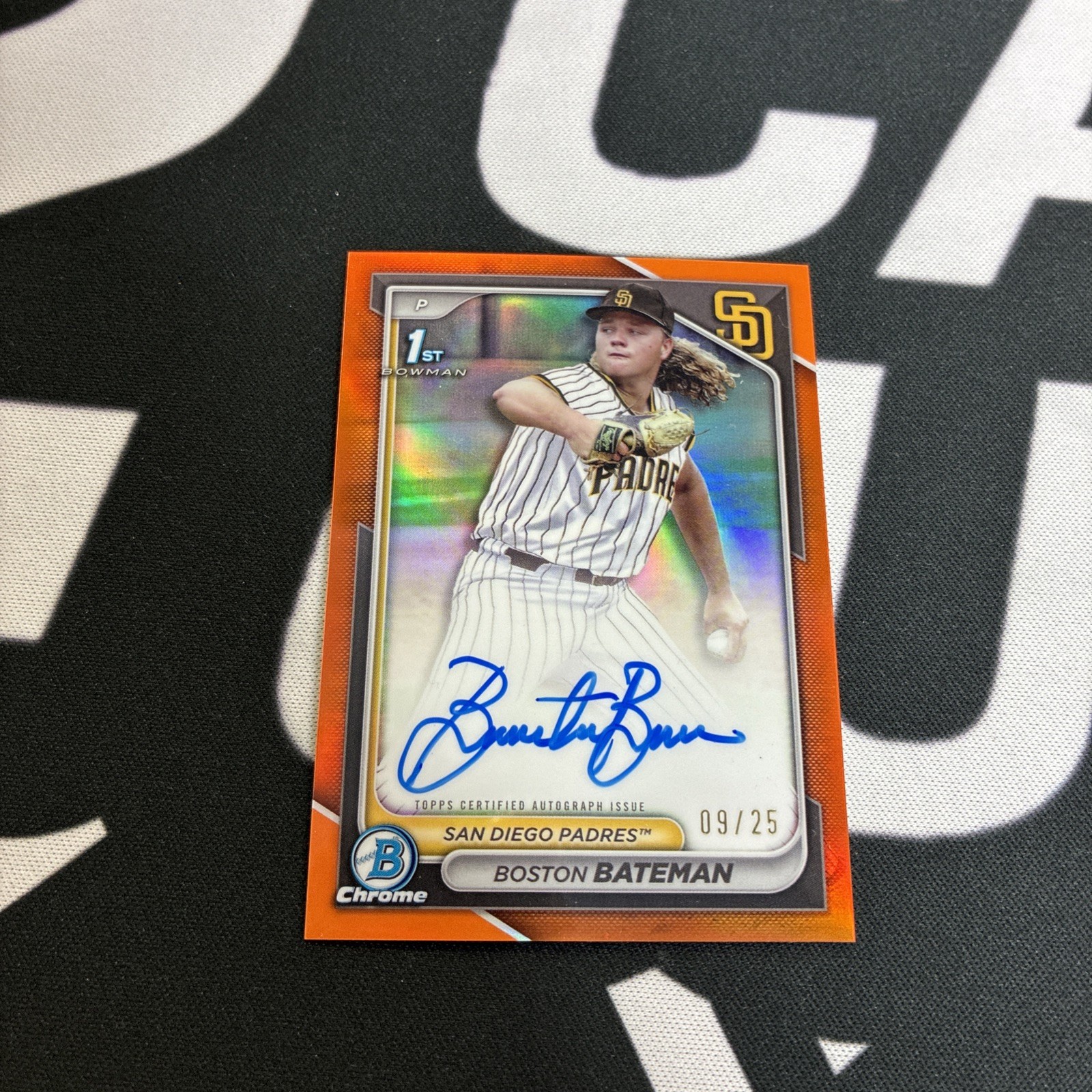 2024 Bowman Chrome Draft 1st Boston Bateman ROOKIE AUTO Orange /25 Padres