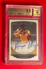 2013 Bowman Chrome Prospect Auto Alen Hanson #BCP-AH BGS 10 9.5 Signed Card RC