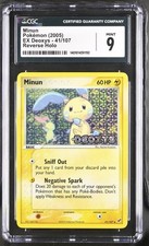 CGC 9 MINT Minun 41/107 EX Deoxys Reverse Holo Stamped Pokemon Card on eBay