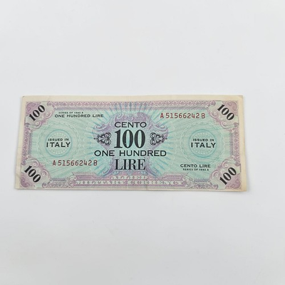 #ad #ad 100 Lire Allied Military Currency 1943 ITALY Paper Money Bills Vintage WW2 WWII $66.00