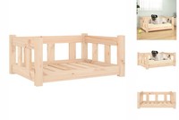 Hundebett 65,5X50,5X28 Cm Massivholz Kiefer