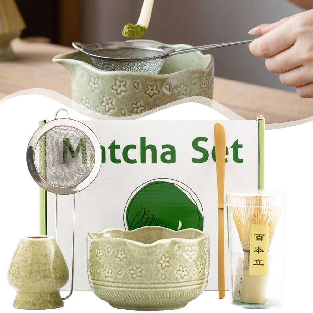 Matcha Set Matcha Besen Set 5-Teiliges Japanisches Matcha Tee Set Matcha Besen