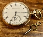 New ListingAntique 18s 15j American Waltham Mdl 1877 Key Wind Pocket Watch 1878-79 Running