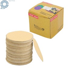 100Pcs High Quality 5" 60Grit NO-Hole Discs Hook Loop Pads Sanding Disc Flocking