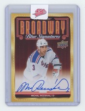 2025-26 UD New York Rangers Centennial Broadway Blue Signatures Michal Rozsival