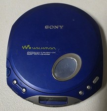 Vintage Sony CD Walkman D-E350 ESP Max CD-R/RW Blue Parts/Repair