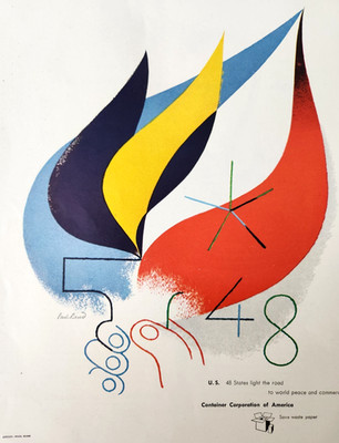Paul Rand Art Container Corporation Ad Vintage 1946 Magazine Print Advertisement