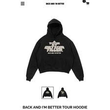 Trapsoul Bryson Tiller BACK AND I'M BETTER TOUR HOODIE MENS BLACK